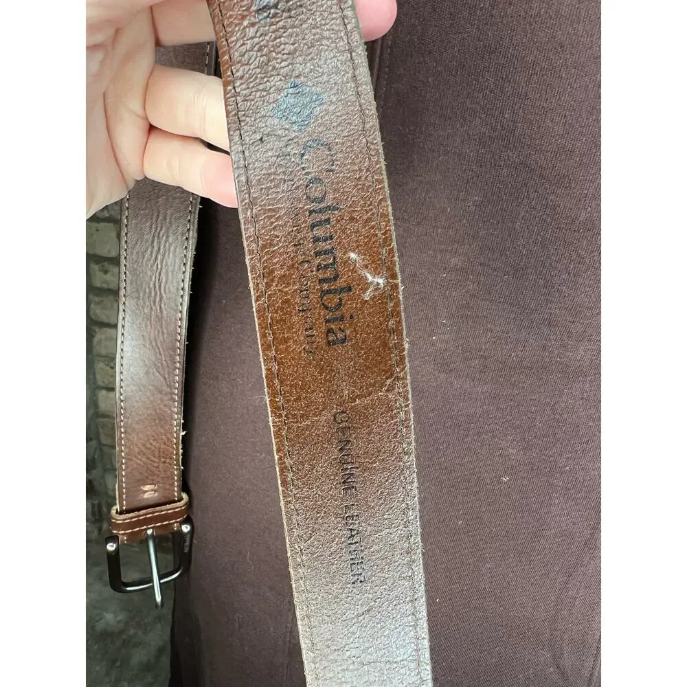 Columbia leather belt brown size 36